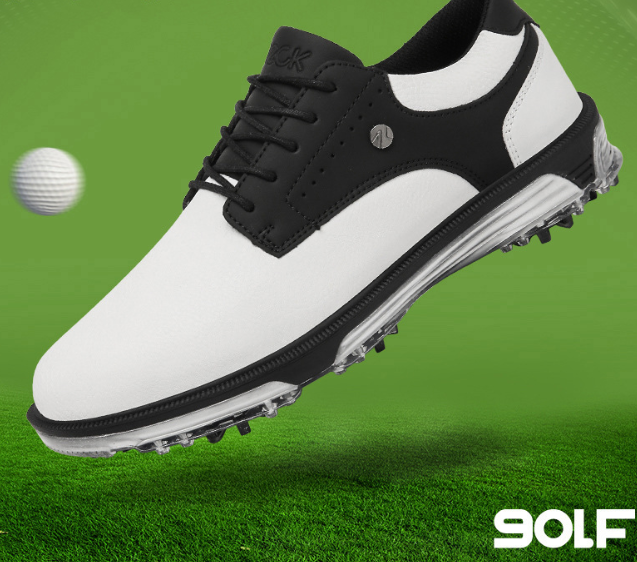 OEM Custom Waterproof Microfiber Leather Modern Spiked Professional Anti-slip Luxury Breathable Outdoor Sport Men Golf Shoes