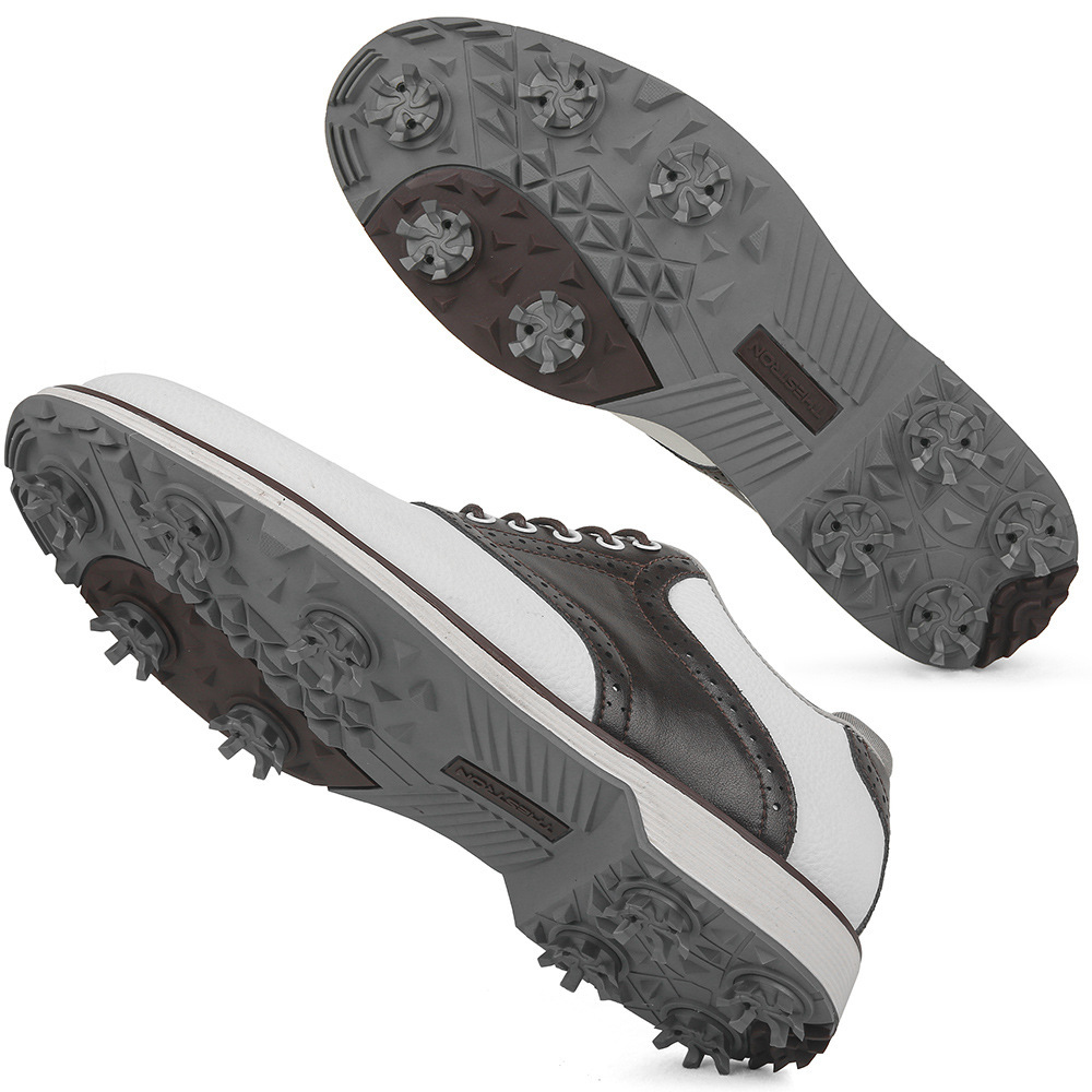 High Quality Men's Outdoor Golf Shoes Comfortable Breathable Mesh Sneakers Swivel Lace Rubber Insole Waterproof Lighted