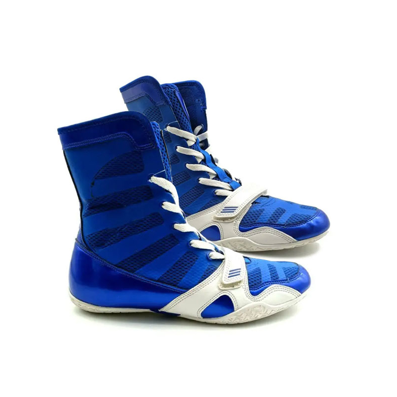 Professional Custom Made Wholesale Pure Genuine Leather Breathable Gym Wrestling Boxing Shoes for Men