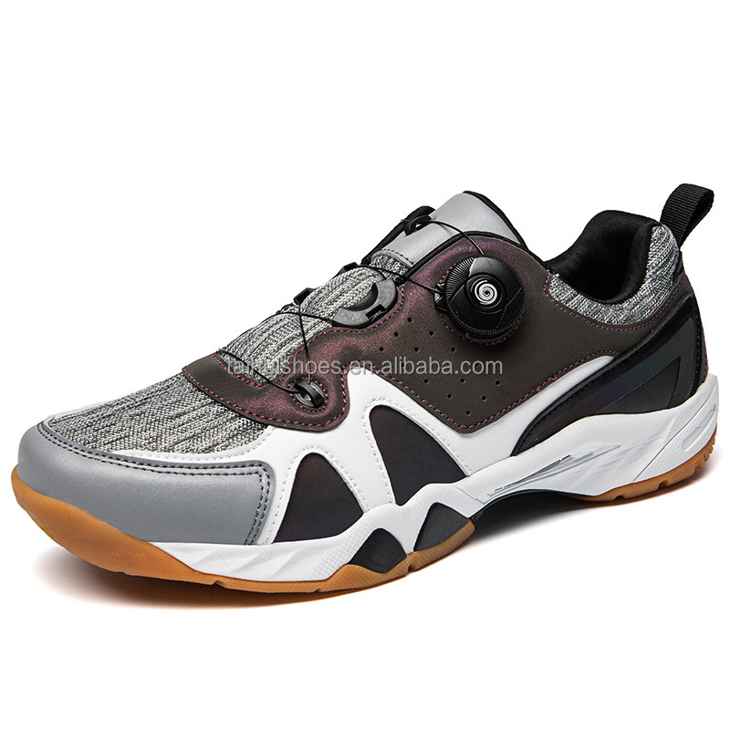 Professional Men's Microfiber White Tennis &amp; Volleyball Shoes Breathable New Summer Sports Design with Breathable Mesh Lining