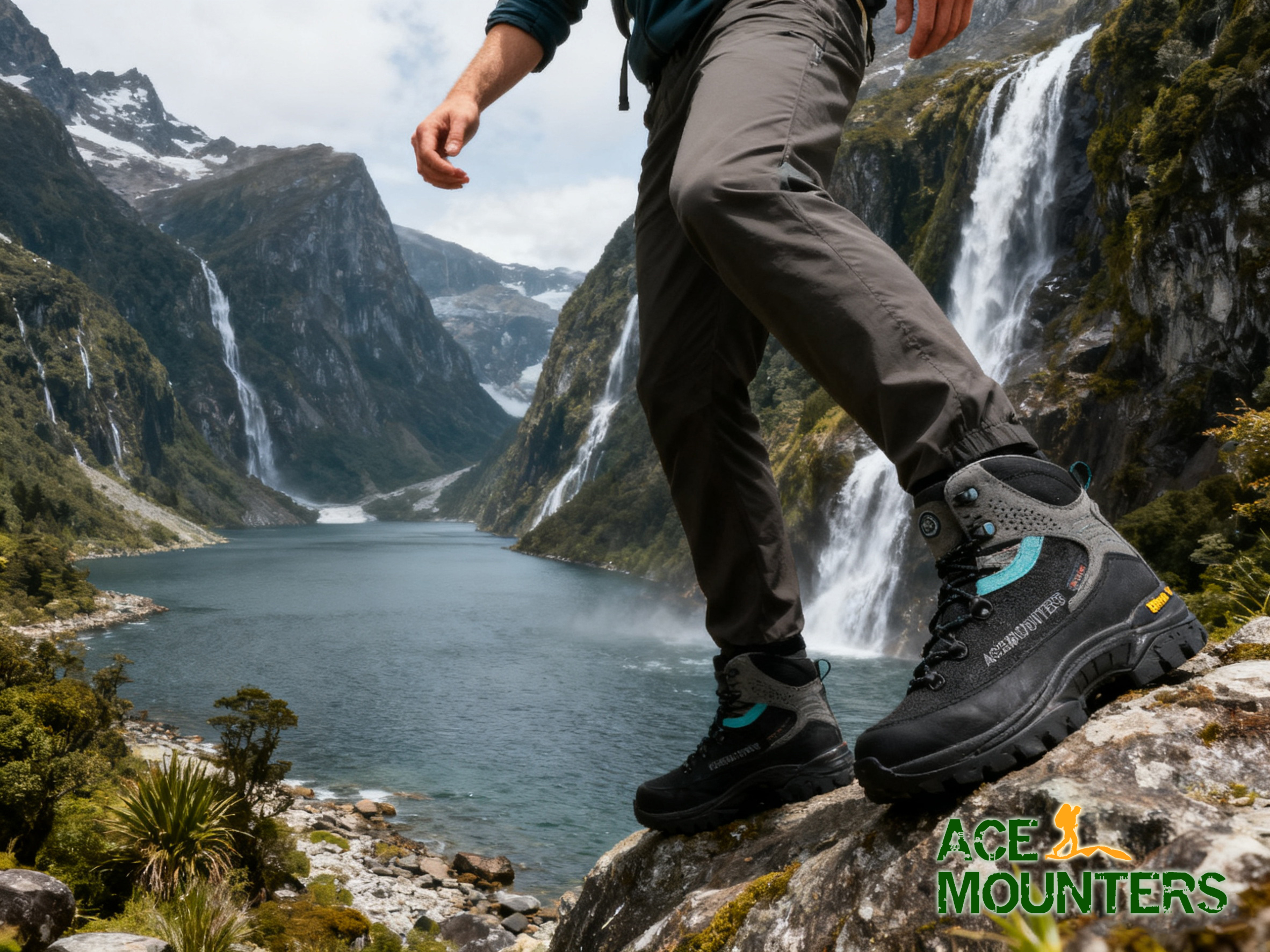Waterproof Wear-Resistant Hiking Boots Nylon Outdoor Shoes - Mid-High Cut Orange for Mountaineering Hiking Fishing Travel
