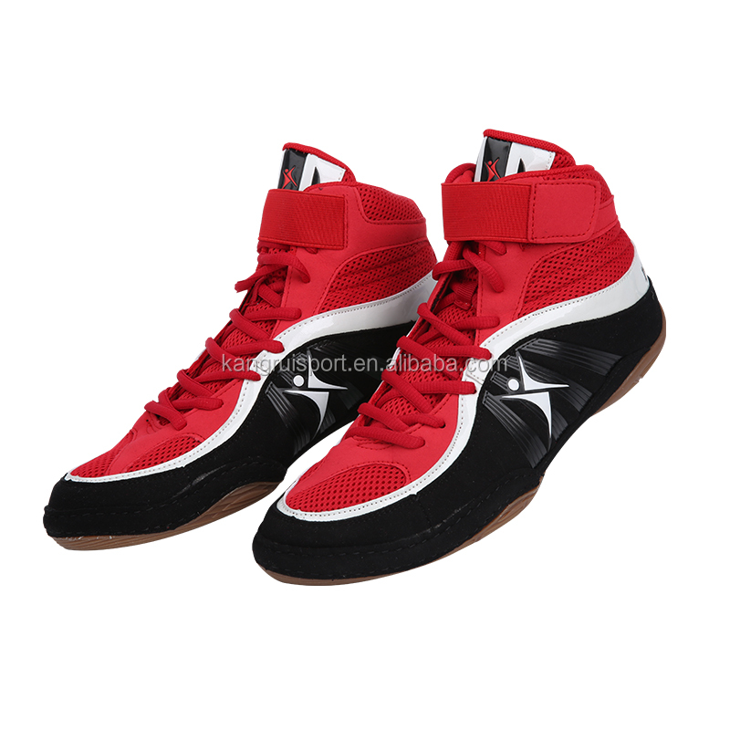 High Quality Wrestling Shoes for Gym Training Combat Fitness Squat Fight Boxing Weightlifting-with Rubber Insole