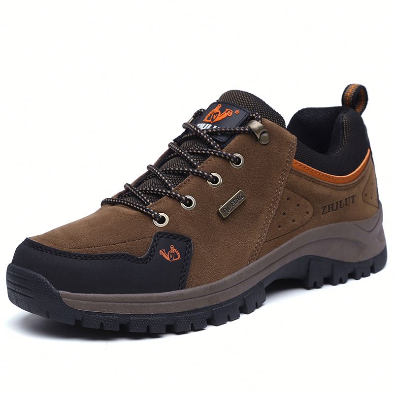 High Quality Durable Outdoor Sports Hiking Shoes for Men Non-Slip Lace-Up Fashion Climbing Shoes Soft Comfort Suede Big Size