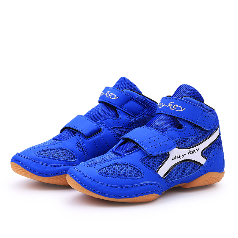 Professional Boys Pro Wrestling Boots Summer &amp; Winter Genuine Leather Upper Rubber Outsole
