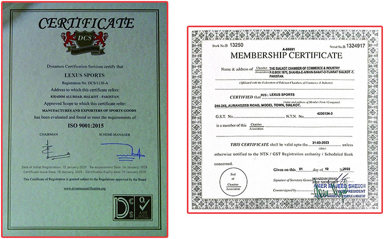 Certifications