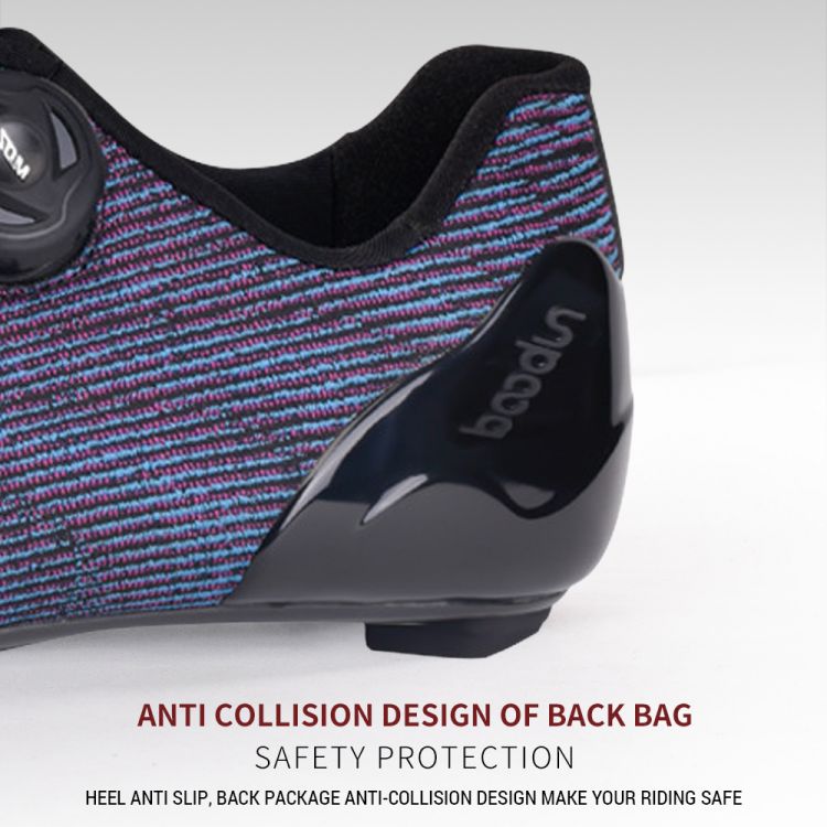 Mens Road Bike Shoes Carbon Fiber Bottom Professional Cycle Shoes for Men Ultra-Lightweight Breathable Anti-Slip Shock-Absorbing