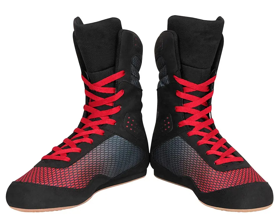 Men's Trendy Winter Powerlifting Bodybuilding Shoes Trendy OEM ODM Wrestling Boxing Boot with Mesh Lining