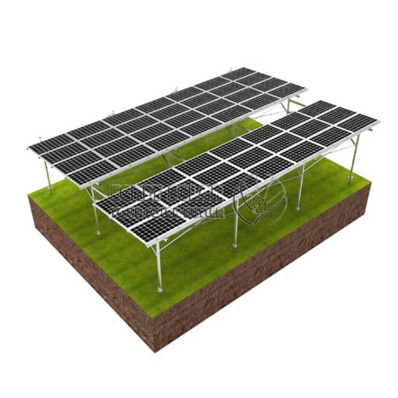 Sistema de Montagem de Painéis Solares de Alumínio em Solo