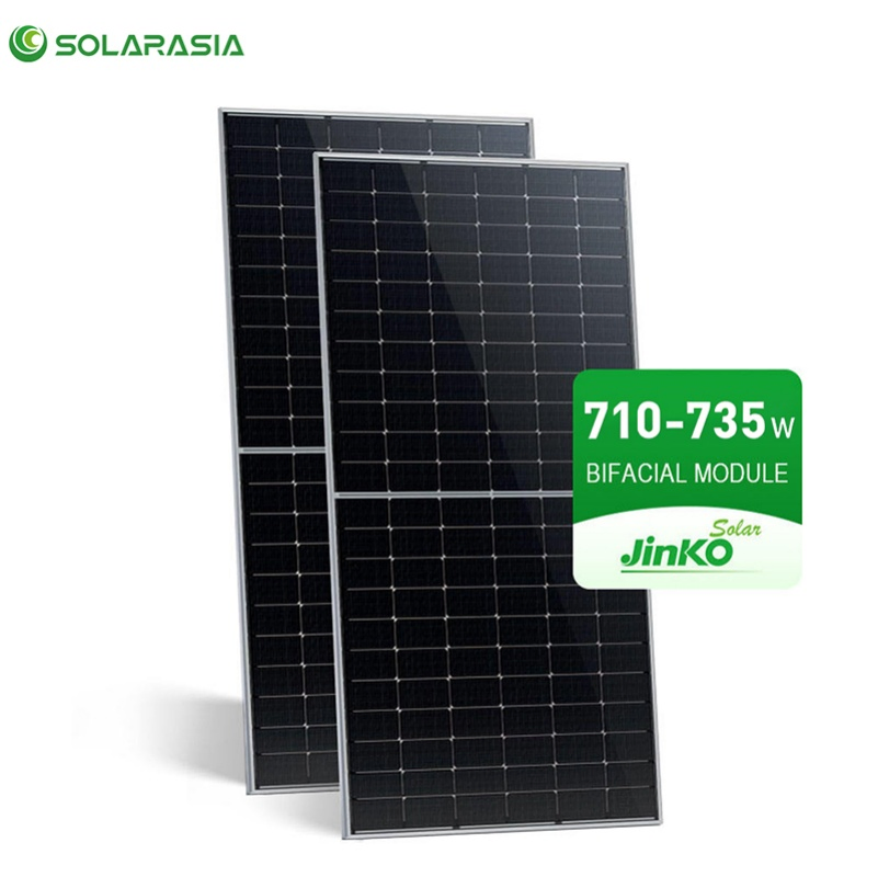 Painel Solar Jinko Tiger Neo 66hl5-Bdv Bifacial Tipo N 710W 715W 720W 725W 730W Painel Solar Monocristalino de Vidro Duplo para Telhados Residenciais e Fazendas