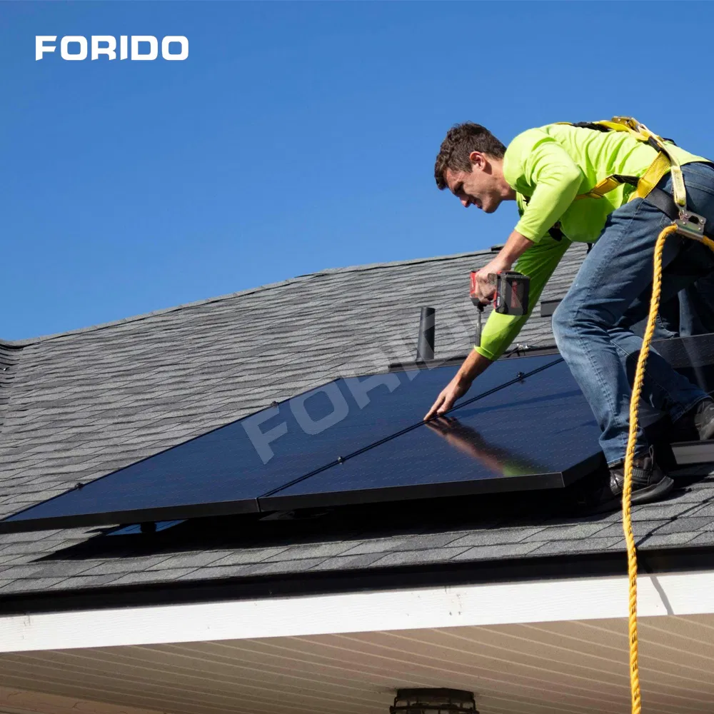 Os painéis solares Hpbc são usados em telhados para uso doméstico