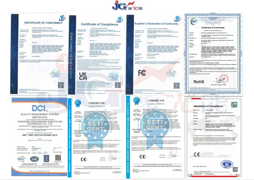 Certificações do Painel Solar