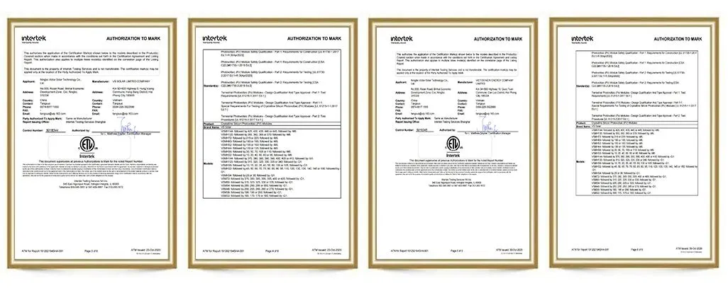 Certificados de conformidade
