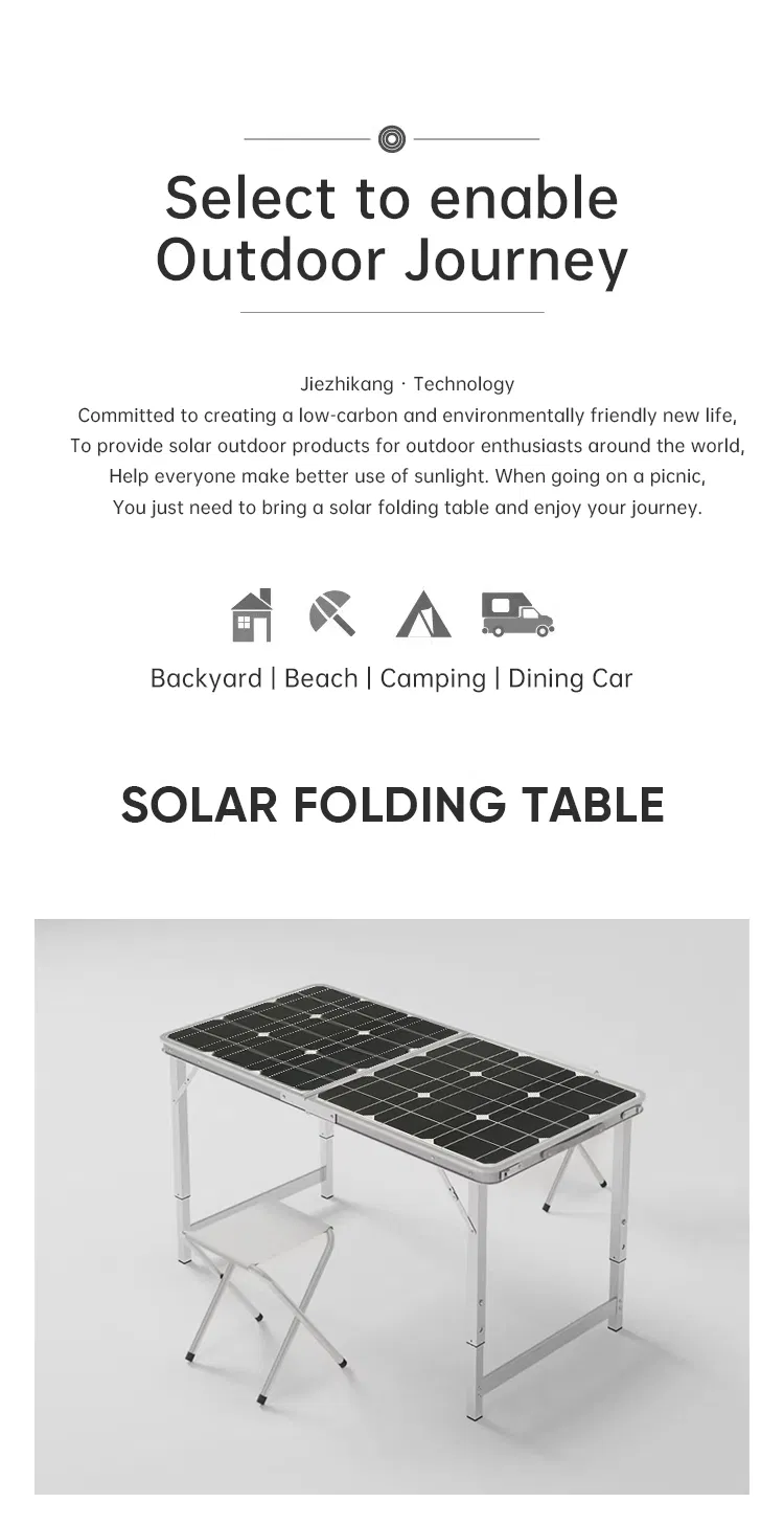 100W Painel Solar Portátil Dobrável de Silício Monocristalino de Alta Eficiência para Camping IP68 À Prova d'Água