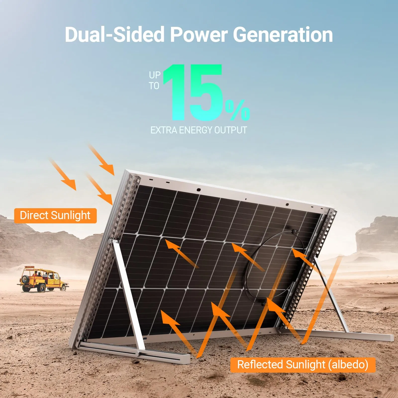 200W Painel Solar Policristalino Impermeável IP67 para Sistemas Off-Grid