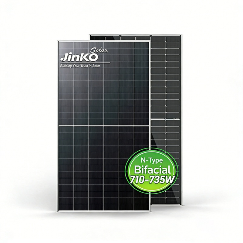 Painel Solar Jinko Tiger Neo 66hl5-Bdv Bifacial Tipo N 710W 715W 720W 725W 730W Painel Solar Monocristalino de Vidro Duplo para Telhados Residenciais e Fazendas