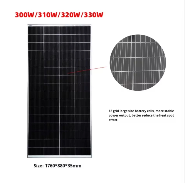 Tecnologia de Célula Semi-High Efficiency com Preferencial Prices100-300W Painel Solar Personalizado Módulo Mono de Alta Eficiência Venda Direta de Fábrica