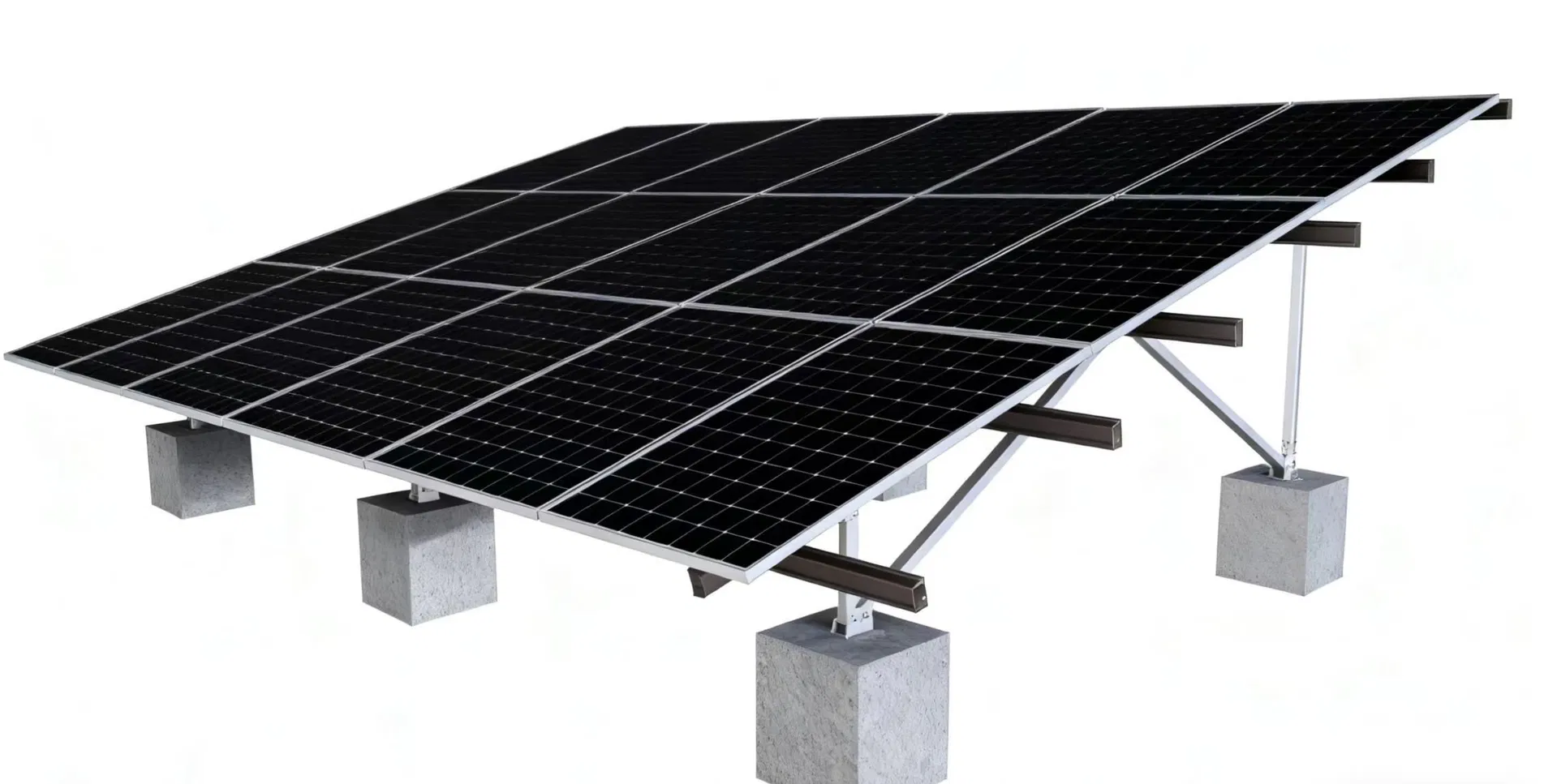 Sistema de Montagem de Painéis Solares com Design Estável de Inclinação Ligado/Desligado para a Indústria ISO14469