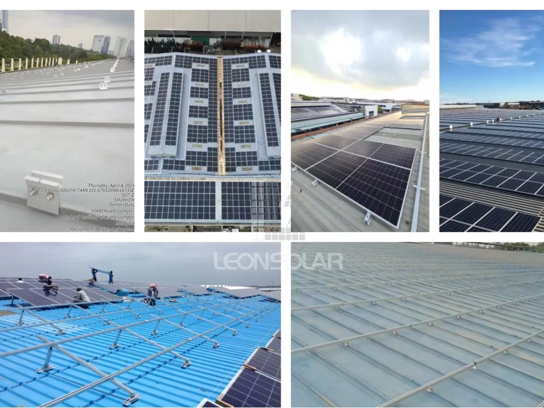 Kit de Montagem de Painéis Solares Universal para Telhados Metálicos