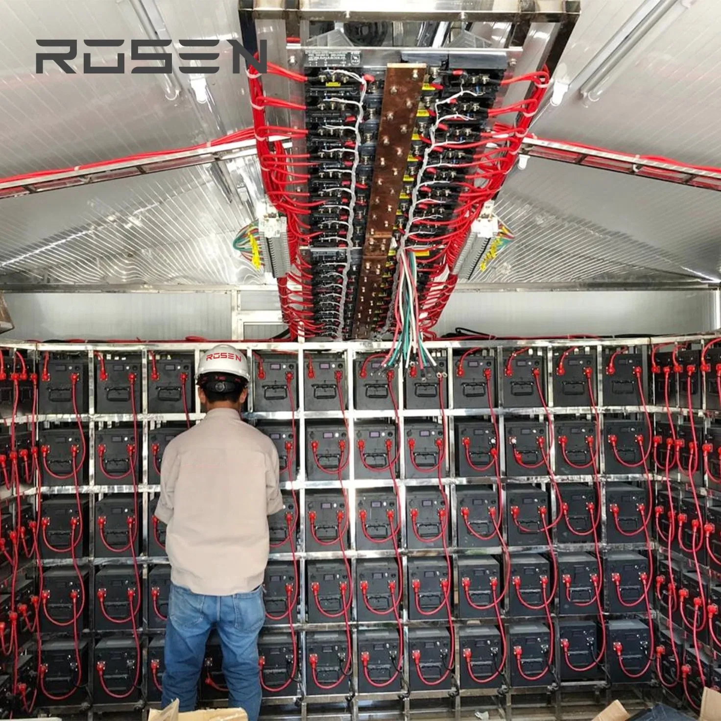 Sistema de Painel Solar Rosen Ess 100kw Bateria de Lítio Armazenamento de Energia
