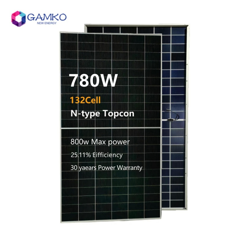 800W Painéis Solares Tipo N 25.11% Módulo Solar de Alta Eficiência para Casa 780W 790W