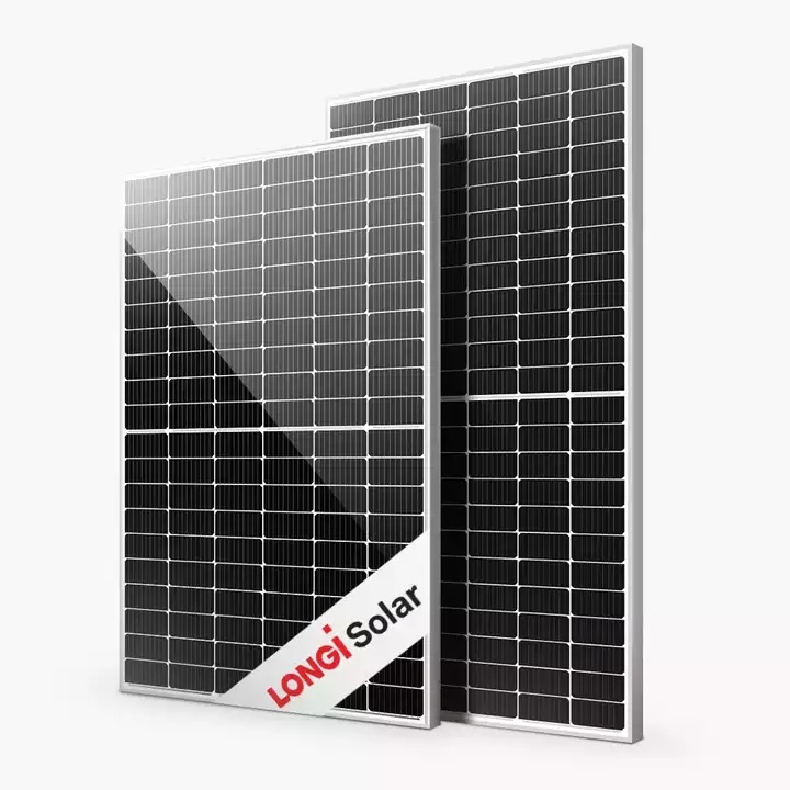 Painel Solar Longi Himo 7 Lr7-72hgd Tipo N Bifacial 600W 610W 620W Painel Solar Módulo Mono Longi para Projetos Comerciais Residenciais de Utilidade