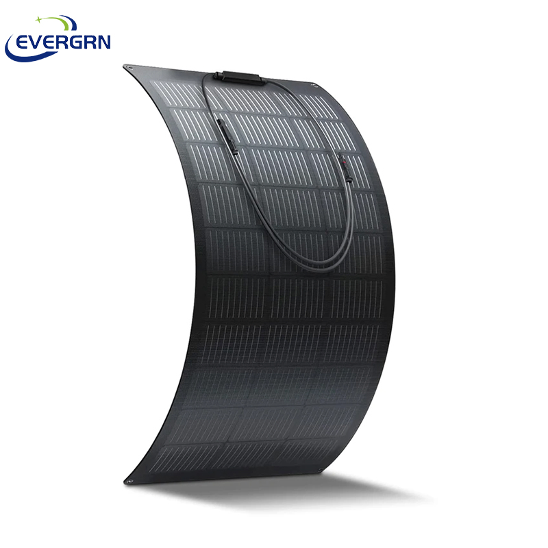 100W Painéis Solares Flexíveis Ultra Leves de ETFE para Marinha, RV, Cabana, Van, Carro, Barco, Camping em Superfícies Curvas