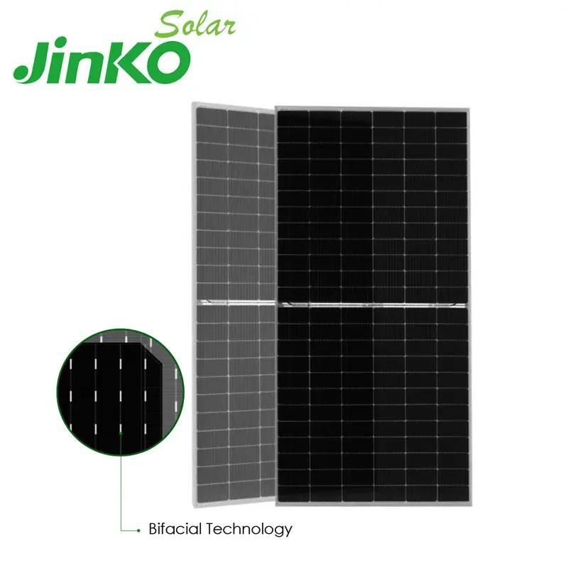 Módulo PV Bifacial Tipo B Jinko Topcon 570W 575W 580W 585W 590W 600W 620W com Painel Solar de Vidro Duplo Preço