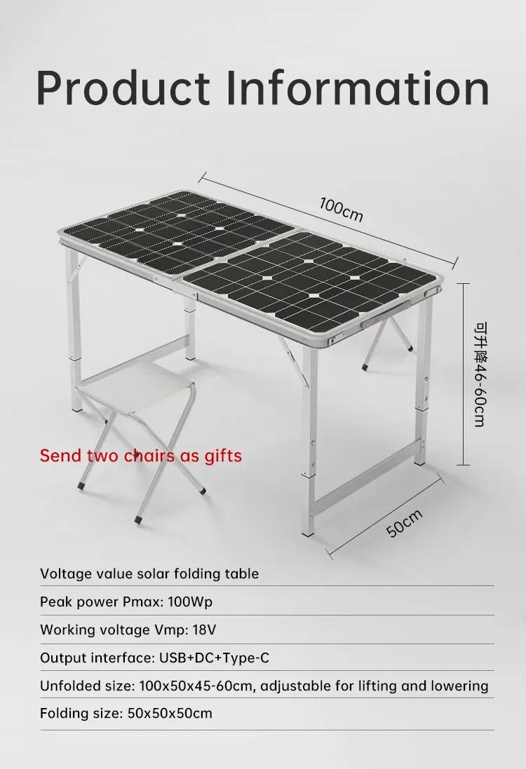 100W Painel Solar Portátil Dobrável de Silício Monocristalino de Alta Eficiência para Camping IP68 À Prova d'Água