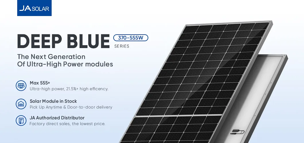 Painéis Solares Ja 380W 410W 415W Módulos Solares Monocristalinos com Estrutura Preta
