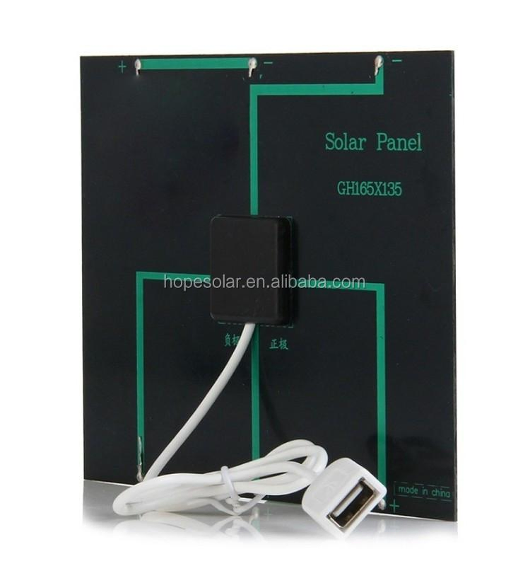 3.5W 6V Painéis Solares de Silício Policristalino com Cabo de Carga USB para Ventiladores USB, Bancos de Energia, Telefone Móvel