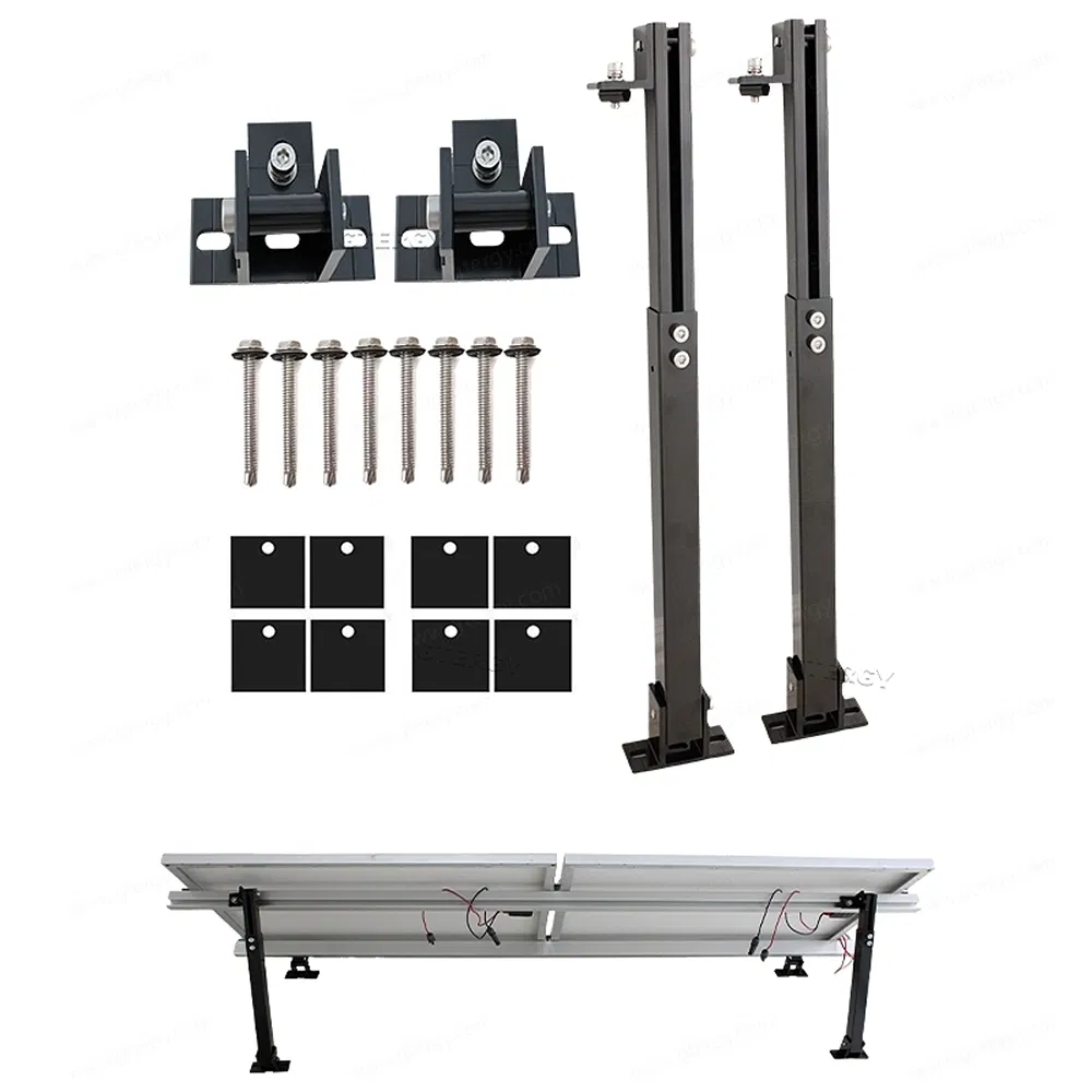 Kit de Suporte Ajustável para Painel Solar PV de Instalação Rápida