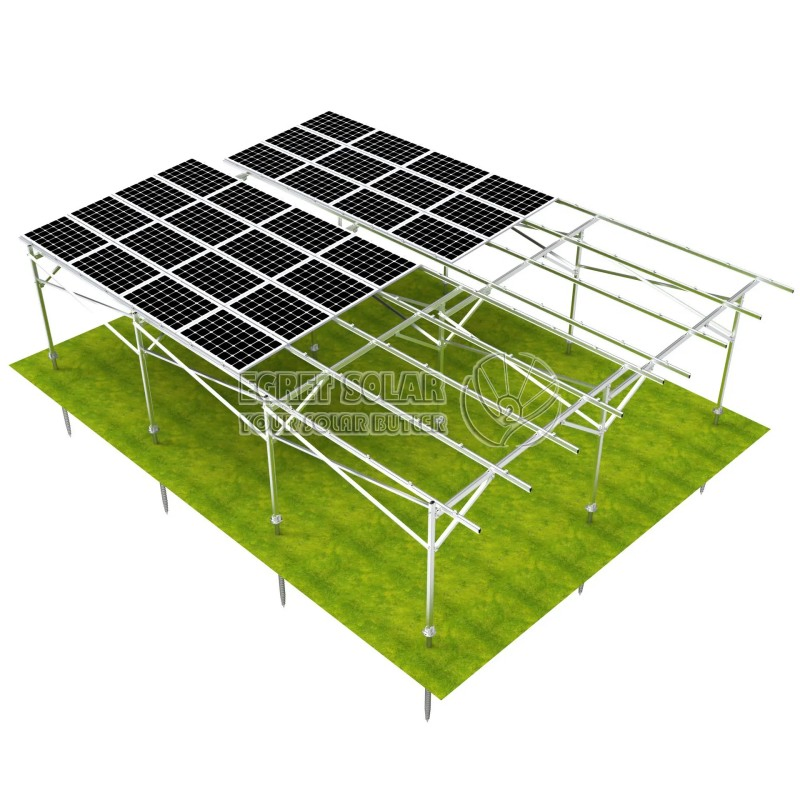 Sistema de Montagem de Painéis Solares de Alumínio em Solo
