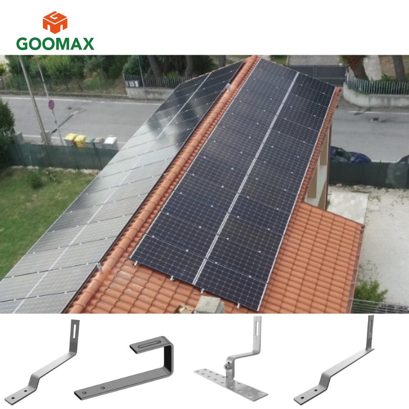 Kit de Montagem de Painéis Solares para Telhado com Suportes para Telhas para Instalações de Painéis Solares no Solo