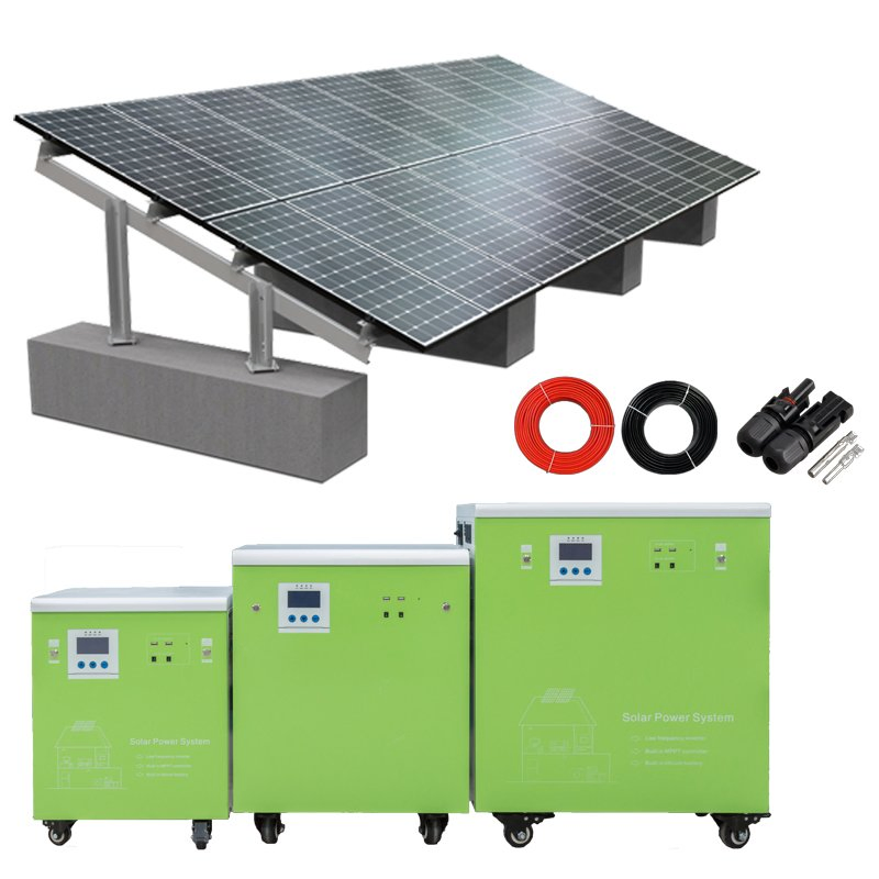 Gerador Solar para Uso Doméstico 3kw 6kw Estação de Energia Solar Geração de Energia Solar Fotovoltaica Kit de Painéis Solares