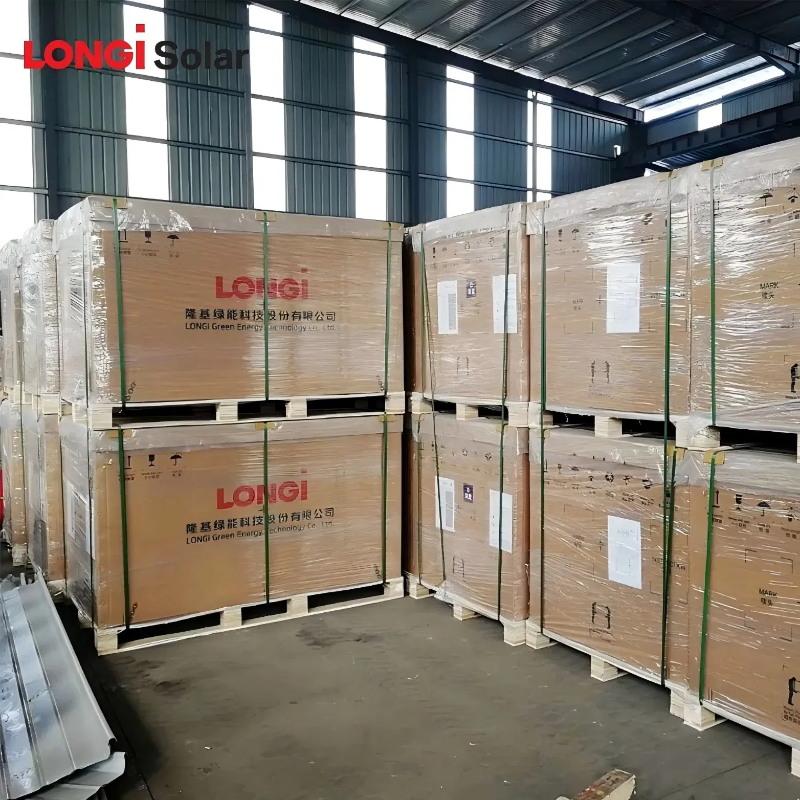 Painel Solar Longi Hpbc 640W 650W 655W Módulo de Célula Solar Monocristalina de Vidro Duplo para Sistema Solar de Telhado Off Grid Preço