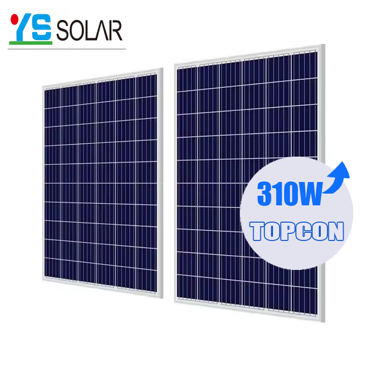 310W Painel Solar de Silício Policristalino com Estrutura de Alumínio Tipo N Perc para Tecnologia 19% Eficiência