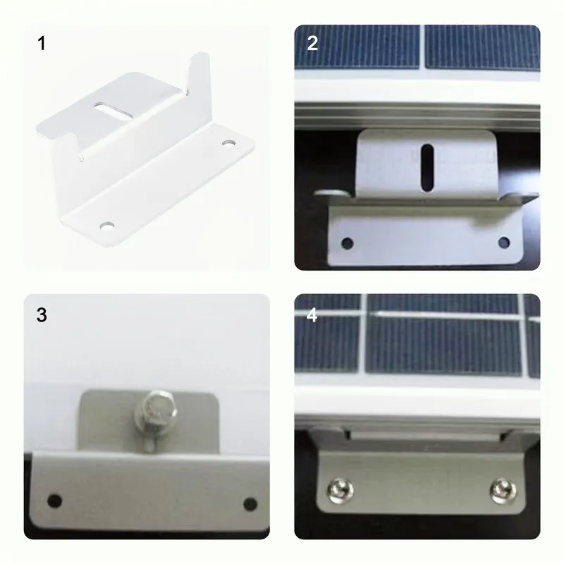 Suportes de Montagem em Alumínio Preto para Painéis Solares Kits de Suportes em Z