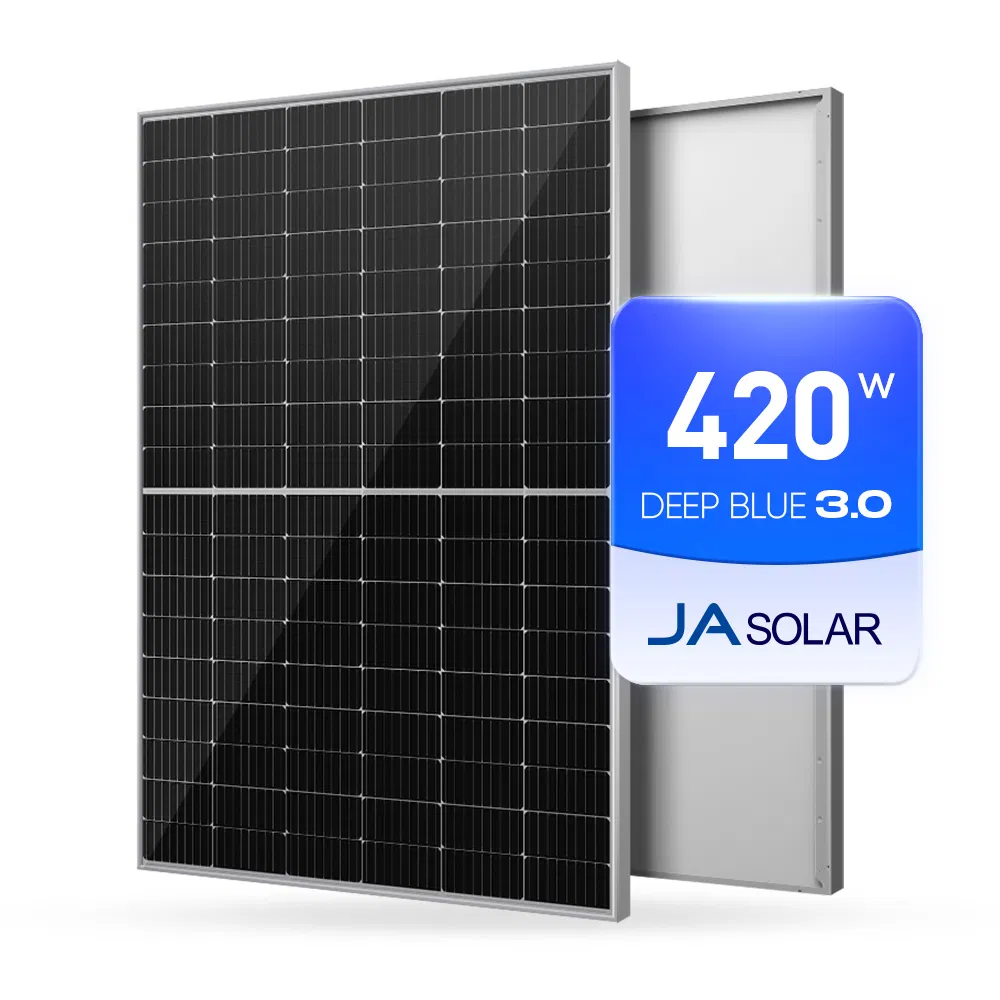 Painéis Solares Ja 380W 410W 415W Módulos Solares Monocristalinos com Estrutura Preta