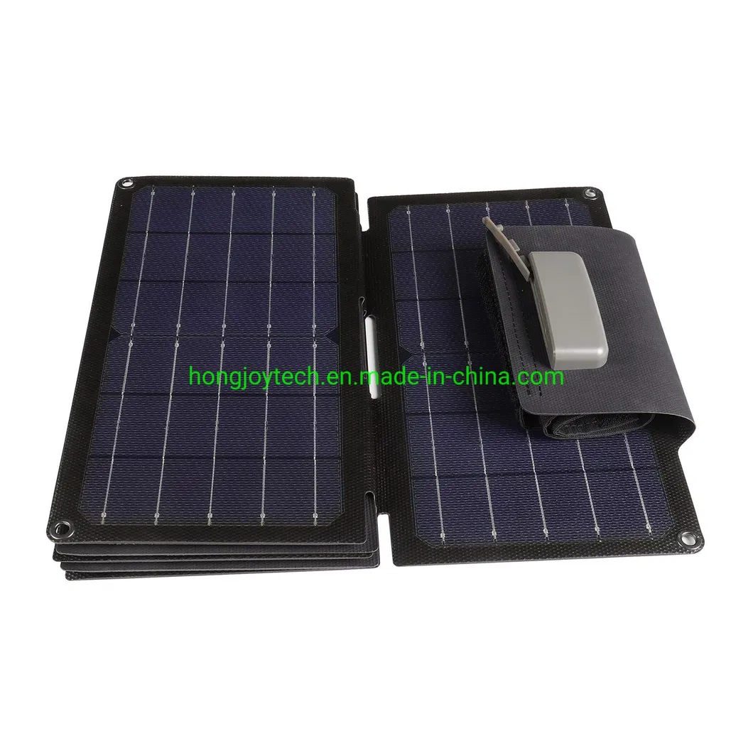 carregador solar dobrável de painéis de silício monocristalino fora da rede