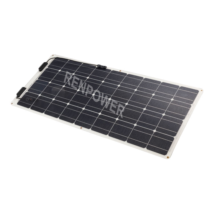 Painel Solar Monocristalino Personalizado 200W Flexível Módulo PV Leve Dobrável Impermeável para RV Iate Varanda Exterior Superfície Irregular