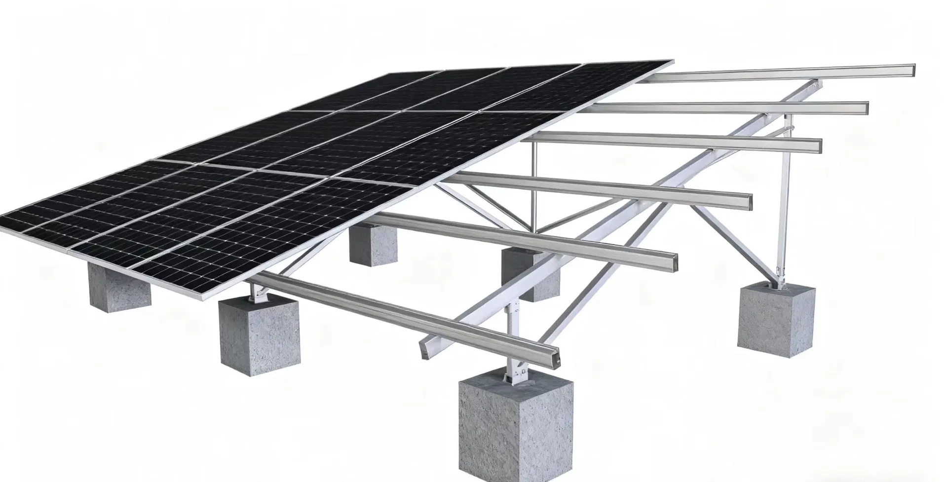 Sistema de Montagem de Painéis Solares com Design Estável de Inclinação Ligado/Desligado para a Indústria ISO14469