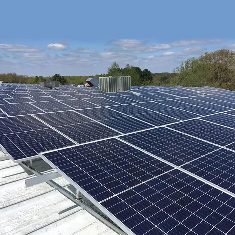 Dispositivo Fotovoltaico Completo de Grande Capacidade Industrial para Estação de Energia Conectada à Rede em Telhados de Edifícios Comerciais Sistema de Painéis Solares