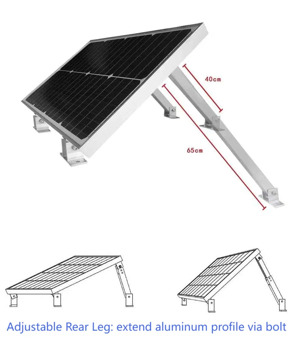Kit de Suporte Ajustável para Painel Solar PV de Instalação Rápida