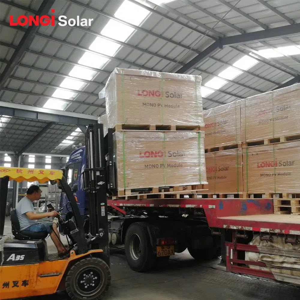 Painel Solar Monocristalino de Alta Tensão 144cells 455 550 660 W Watt Wp Longi Tier 1 Conjunto para Fazenda Residencial