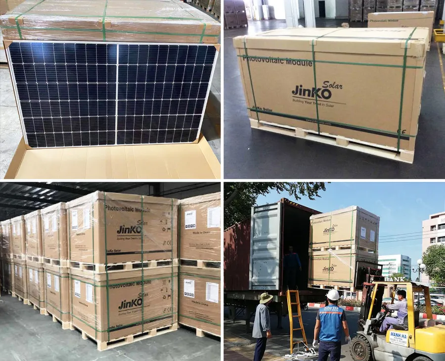 Preço de Atacado Painéis Solares Policristalinos para Uso Doméstico 565W 585W Jinko 580n-72hl4-V