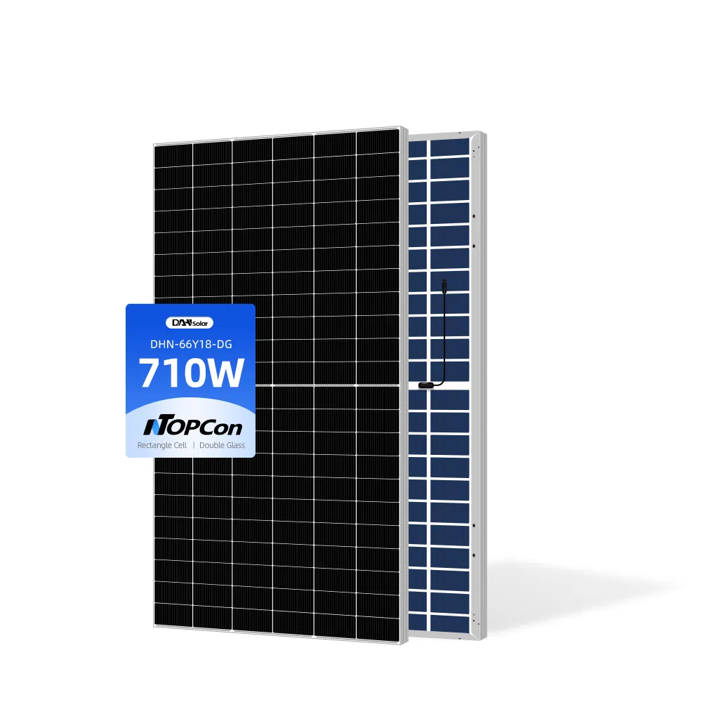 Painéis Solares N Tipo de Alta Eficiência Dah 750W para Sistema de Energia Solar Industrial