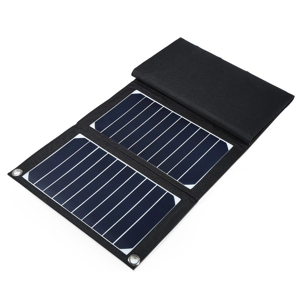 15W Carregador Solar Dobrável à Prova d'Água Painel Solar Portátil com Saída USB para Carregador de Telefone Móvel para Camping Caminhadas Fonte de Energia