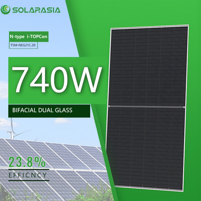Módulo de Painel Solar Monocristalino Trina 715W 720W 725W 730W Painel PV Tipo N para Usinas de Energia Conectadas à Rede