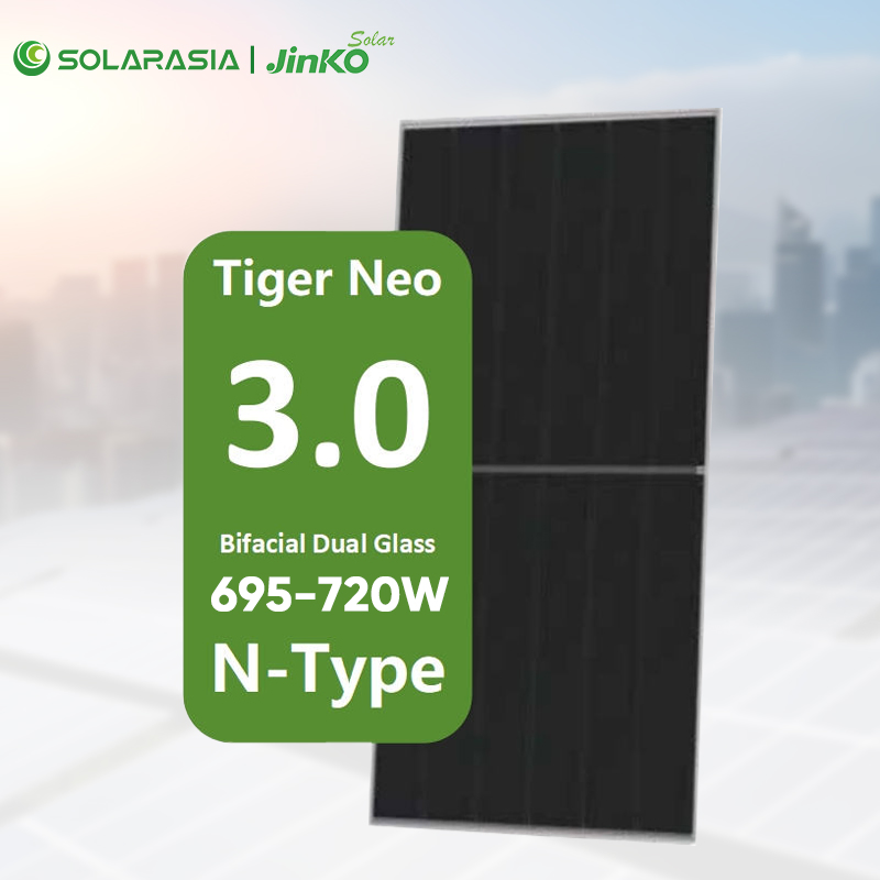 Jinko 700W 66hl5-Bdv Painel Solar 700W 156 Célula Painel Solar Topcon Tipo N Bifacial Fotovoltaico Painel Monocristalino 700W 710W 720W Módulo FV à Venda