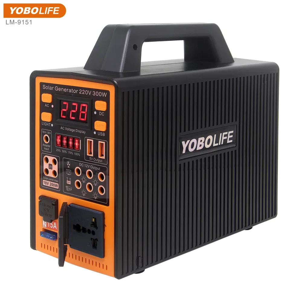 Painel Solar Portátil de Alta Eficiência Yobolife Off Grid 150W para Camping ao Ar Livre Sistema de Energia Solar Móvel para Casa